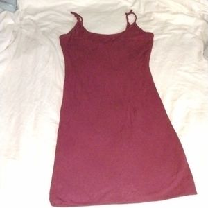 A form fitting Marron dress